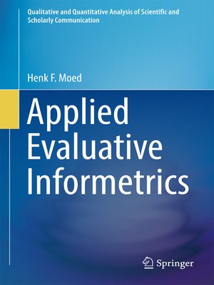 cover image of Applied Evaluative Informetrics